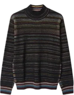 Merino Wool Waffle Roll Neck Sweater