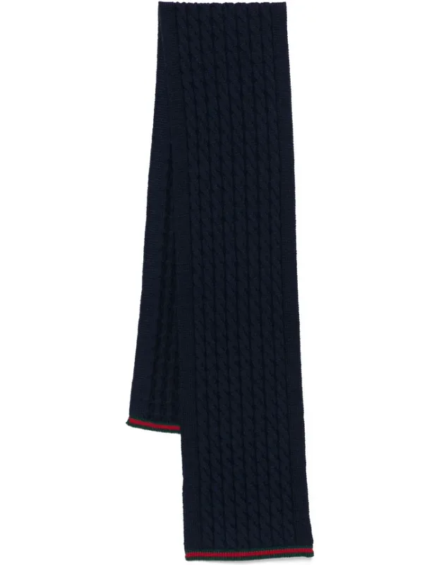 Cable-knit Wool Scarf