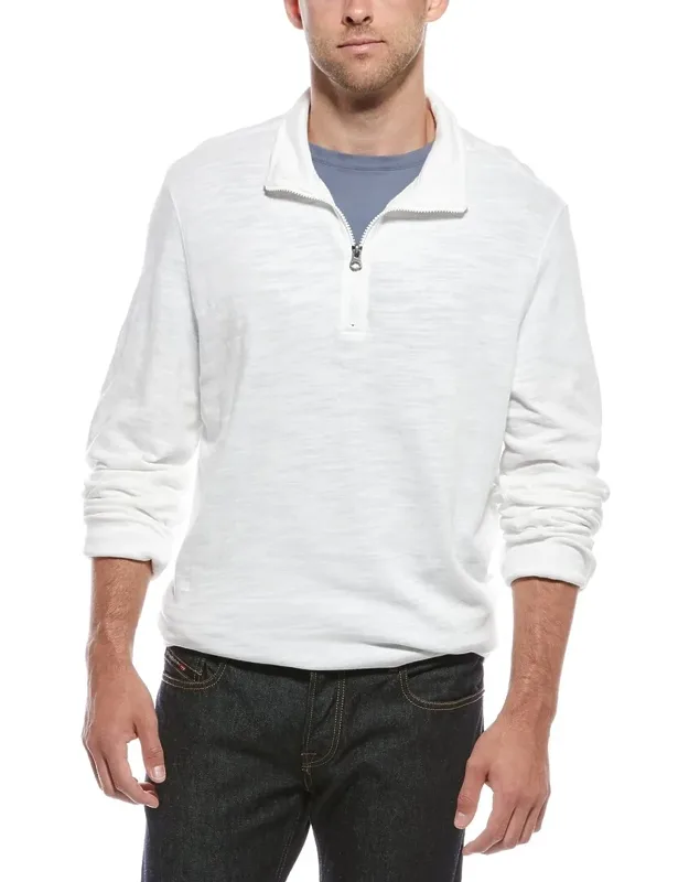 Sunwashed Slub Quarter Zip Sweater