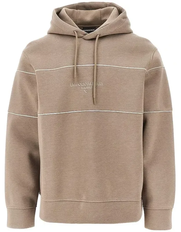 Double Jersey Hoodie With 3d Logo