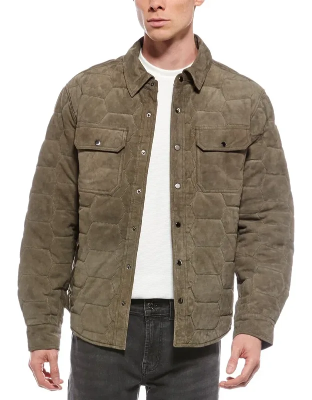 Over The Moon Quilted Suede Jacket