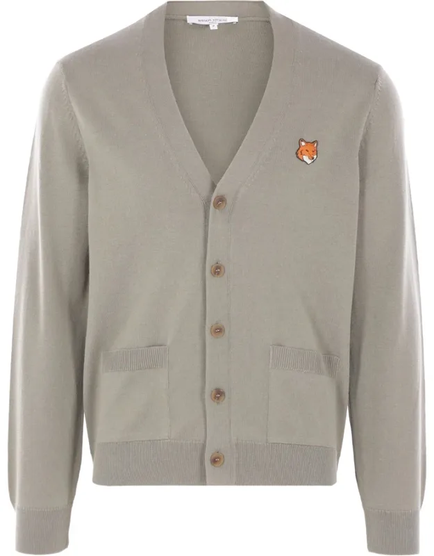Fox-head Patch Pocket Cardigan