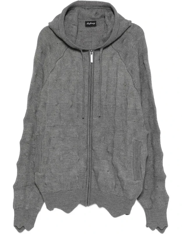 Spiked Zip-up Hoodie