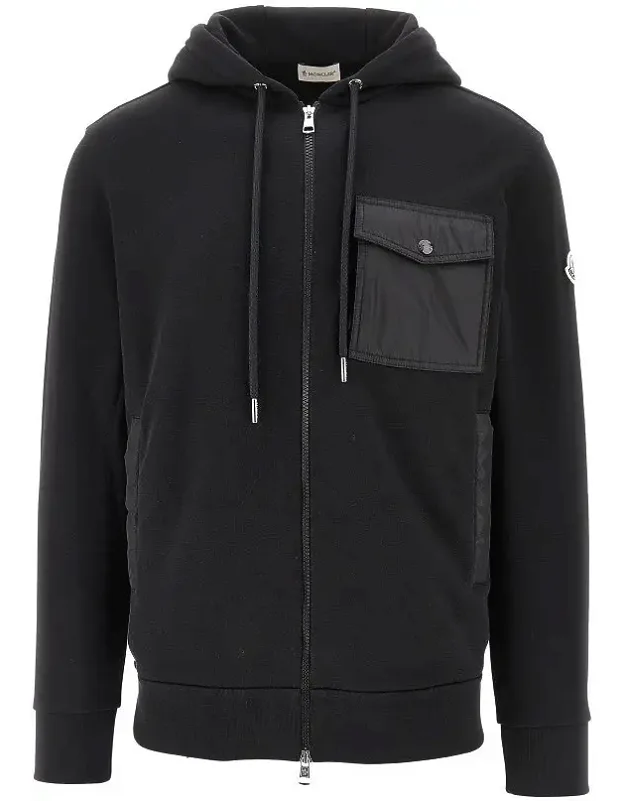 Full-zip Hoodie With Nylon Details