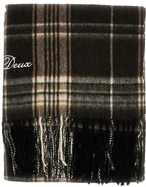Wool Scarf With Check Motif
