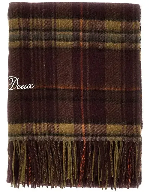 Wool Scarf With Check Motif