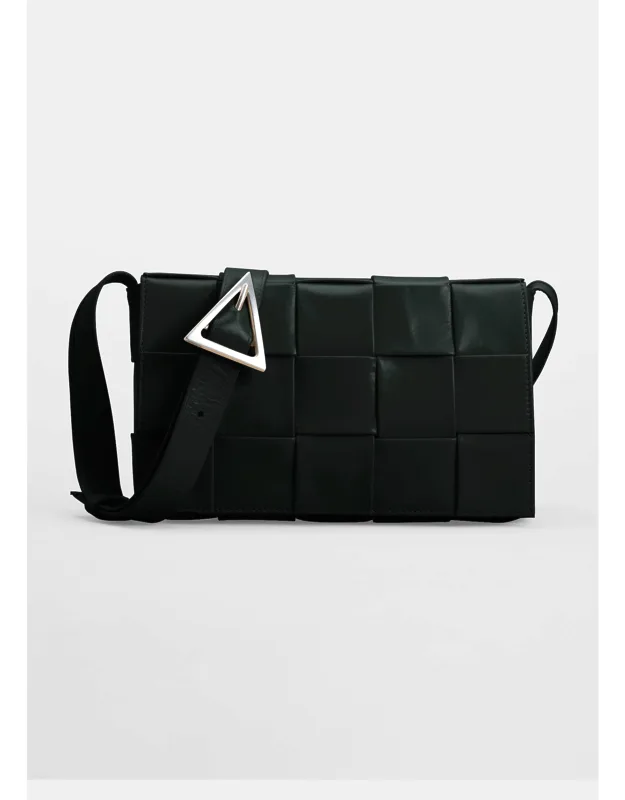 Leather Cassette Crossbody Bag