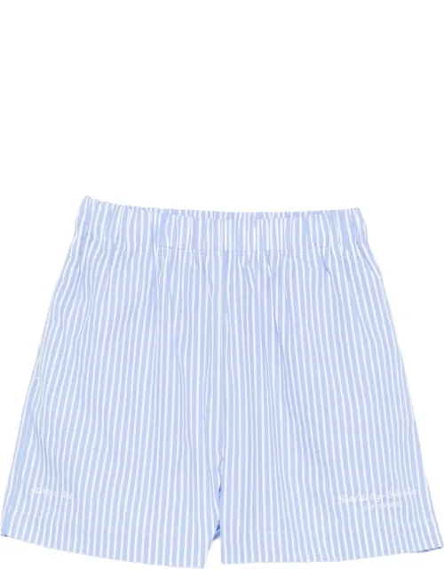 Striped Cotton Shorts
