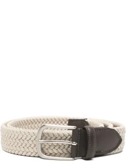 Braided Leather-detail Belt