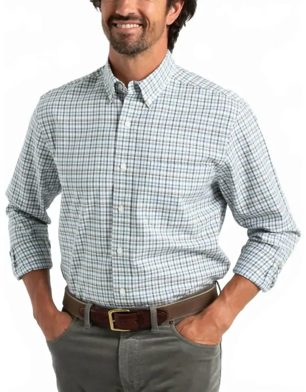 Cotton Oxford Sport Plaid Shirt