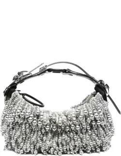 Pearl-embellished Buckle Shoulder Bag