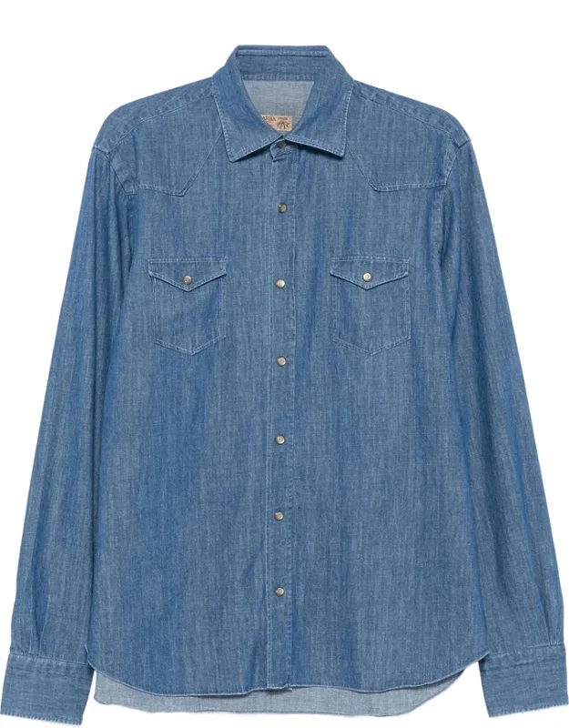 Denim Flap-pocket Shirt