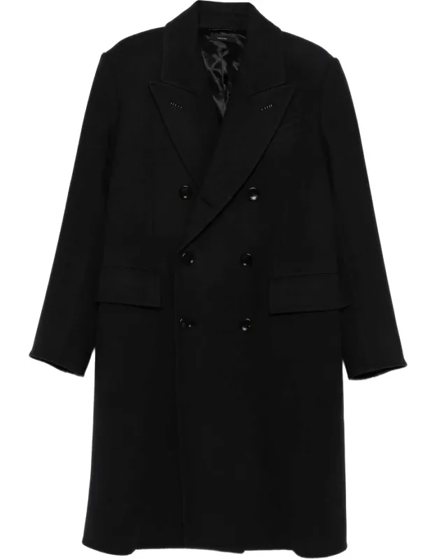 Double-breasted Peak-lapel Coat