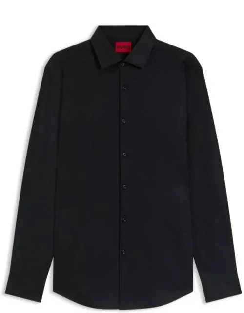 Slim-fit Cotton Shirt With Stacked-logo Jacquard