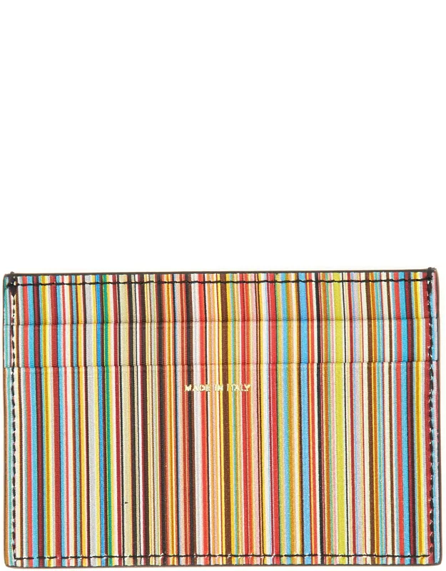 Signature Stripe Card Holder