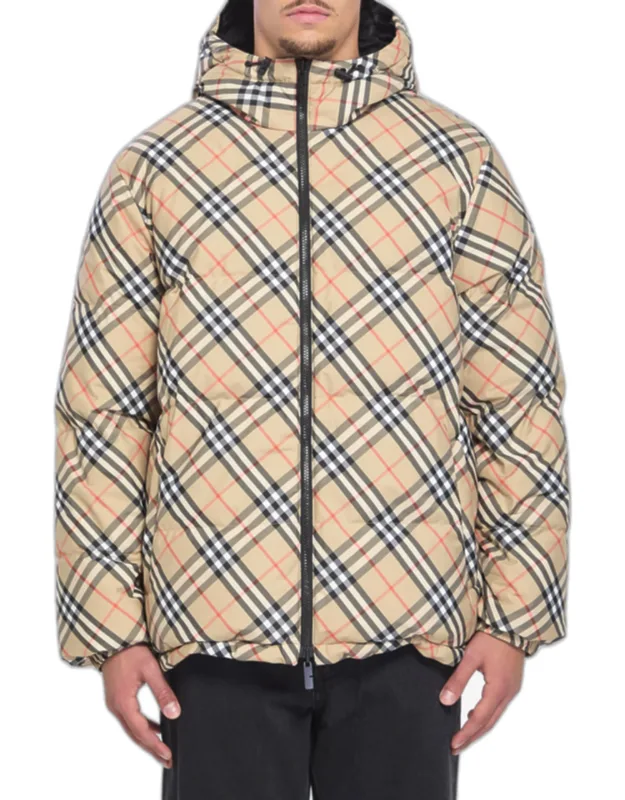 Reversible Check Puffer Jacket