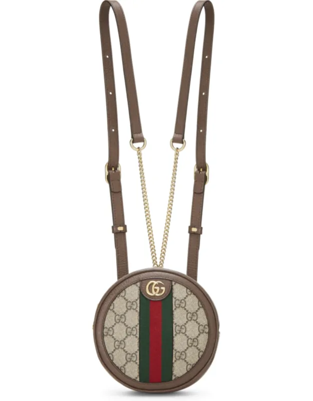 Original Gg Supreme Canvas Ophidia Round Backpack Mini