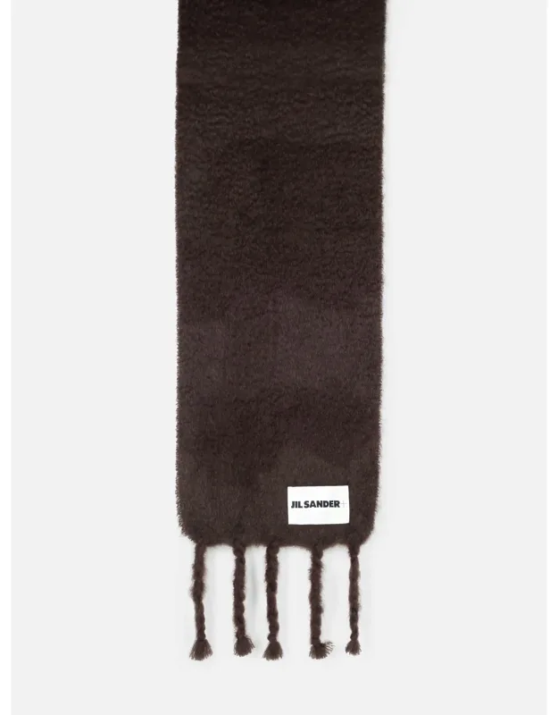 Mohair And Chocolate Wool Scarf