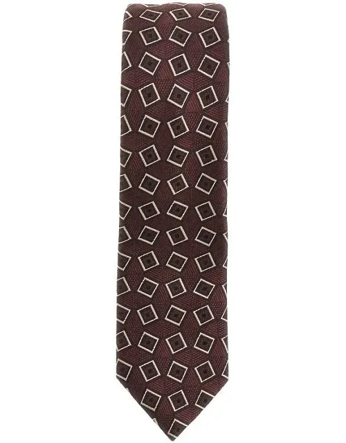 Silk Tie With Jacquard Motif