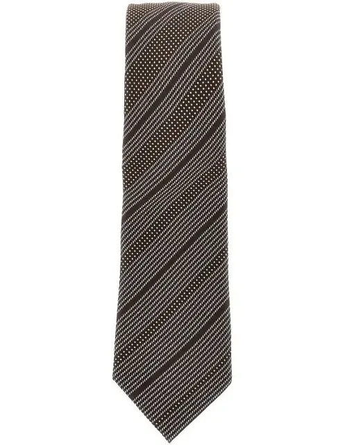 Silk Tie With Jacquard Motif