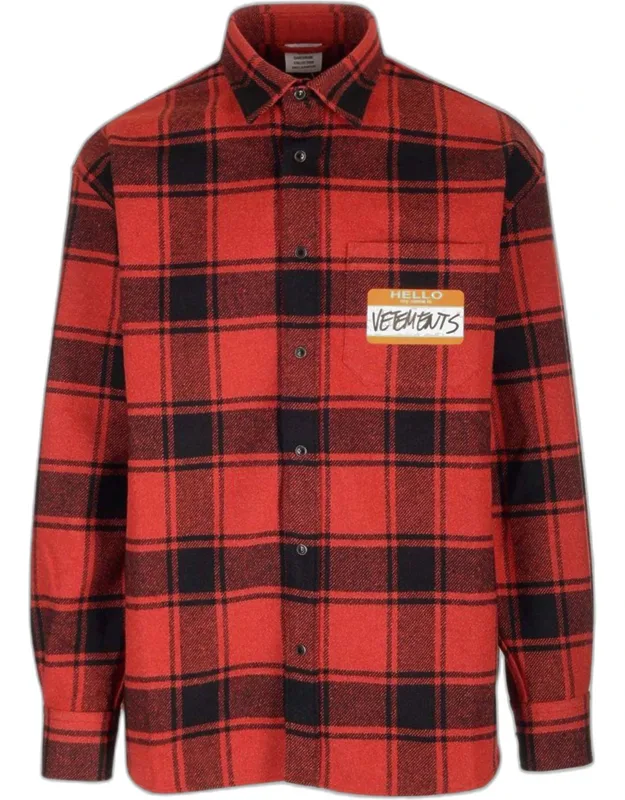 Cotton Blend Shirt With Check Pattern