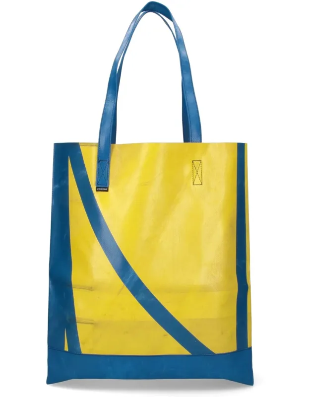 Tote Bag With Two Top Handles And Adjustable Shoulder Strap