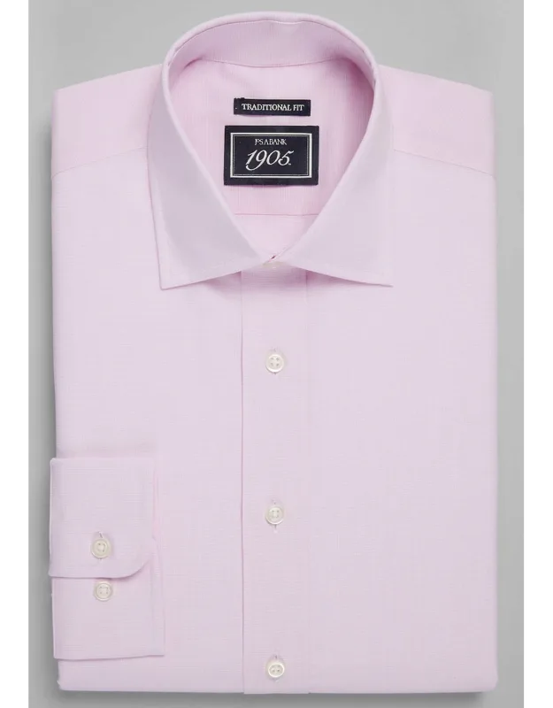 Traditional Fit Micro Houndstooth Dress Shirt