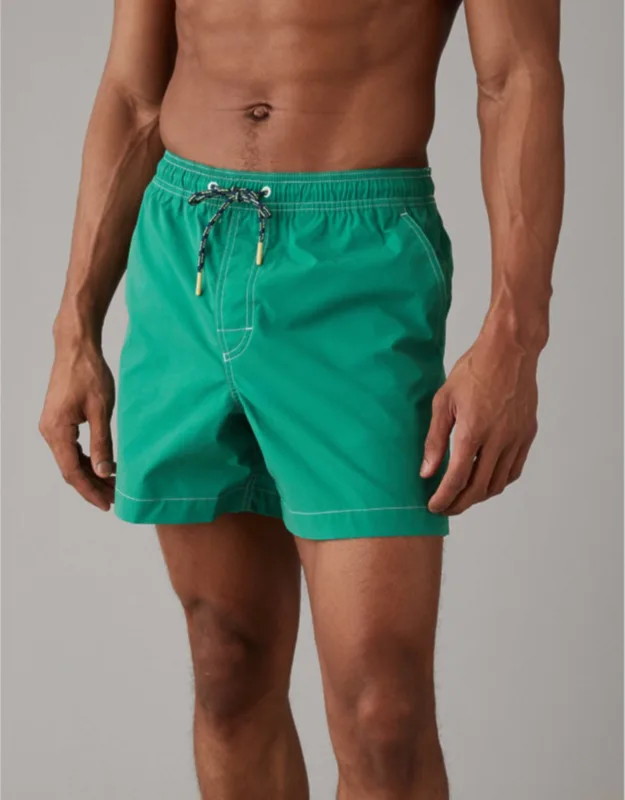 Solid Flex Swim Trunks