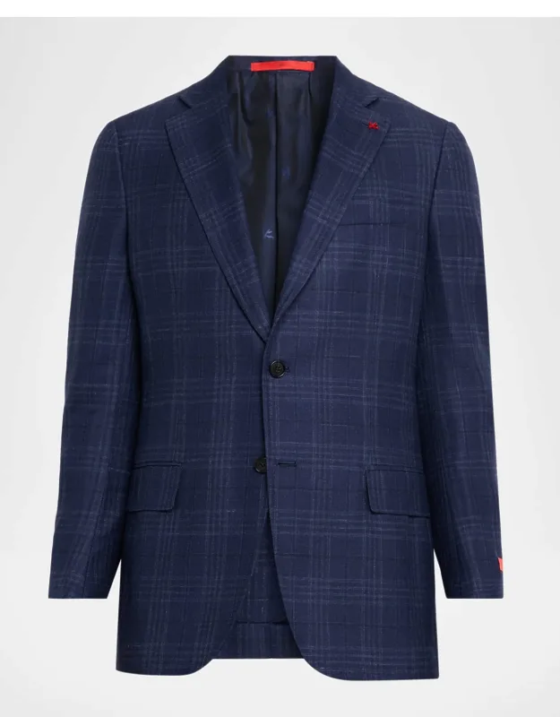 Tonal Plaid Single-breasted Sport Coat