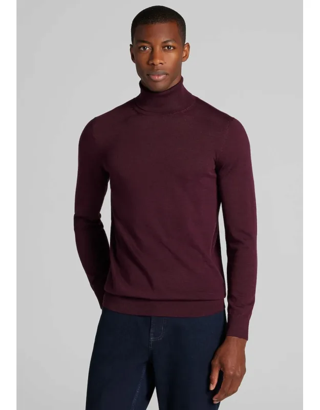 Tailored Fit Merino Wool Turtleneck Sweater