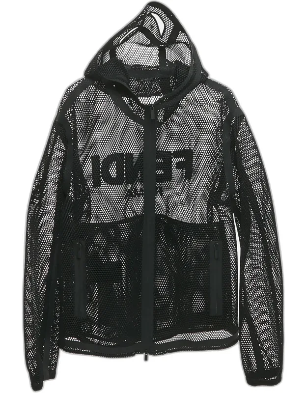 Logo Mesh Hooded Jacket