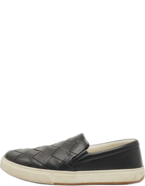 Intrecciato Leather Slip On Sneakers