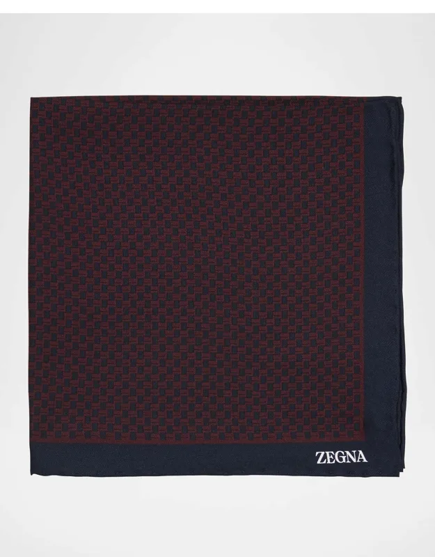 Mini Geometric Silk Pocket Square