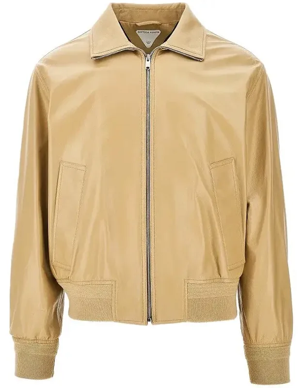 Suede Leather Bomber Jacket