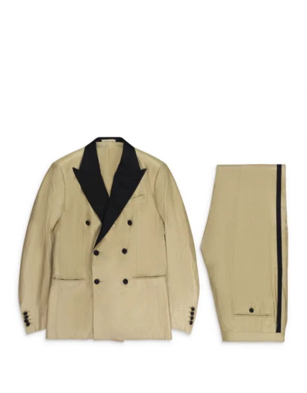 Metallic Linen Double-breasted Suit