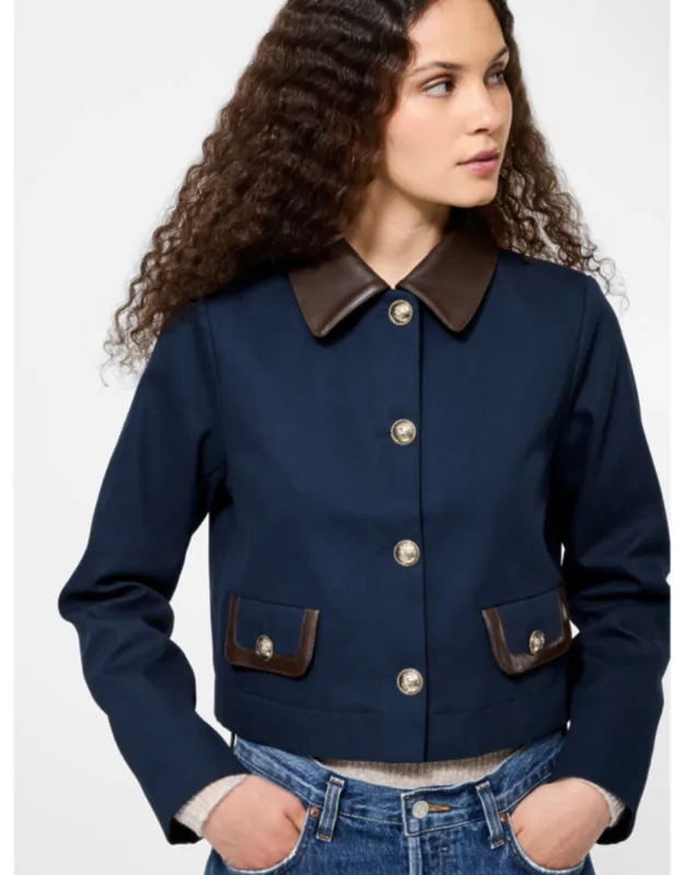 Contrast Trim Two Pocket Jacket