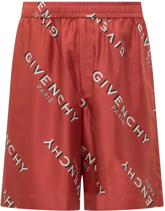 Silk Shorts With Logo