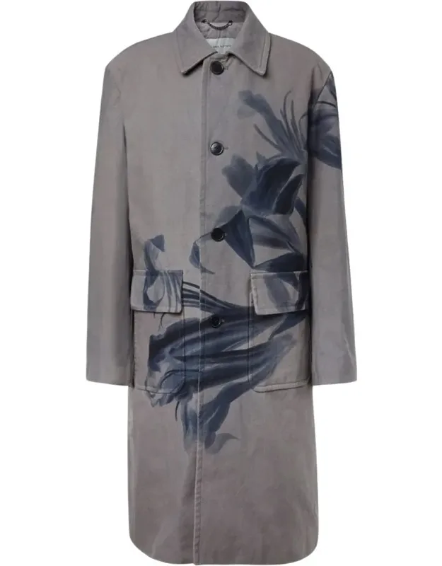 Floral Cotton Trench Coat