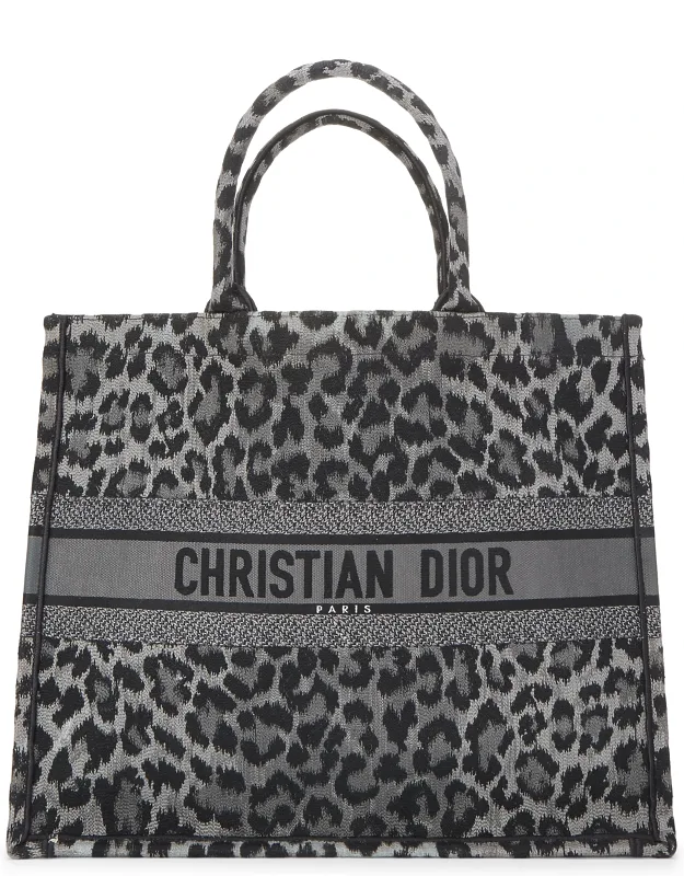 Leopard Canvas Book Tote