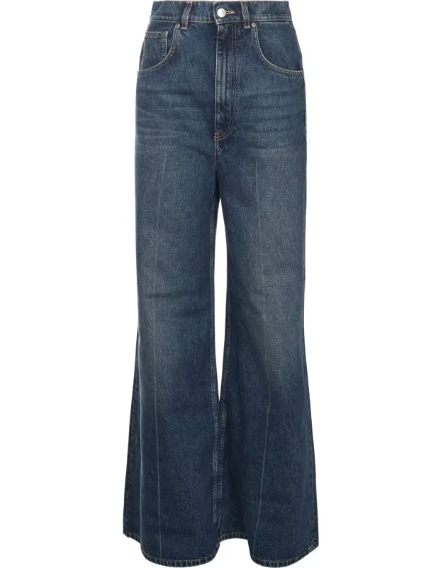 Straight-leg Denim Jeans