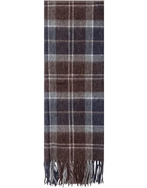 Plaid Scarf With Fringes