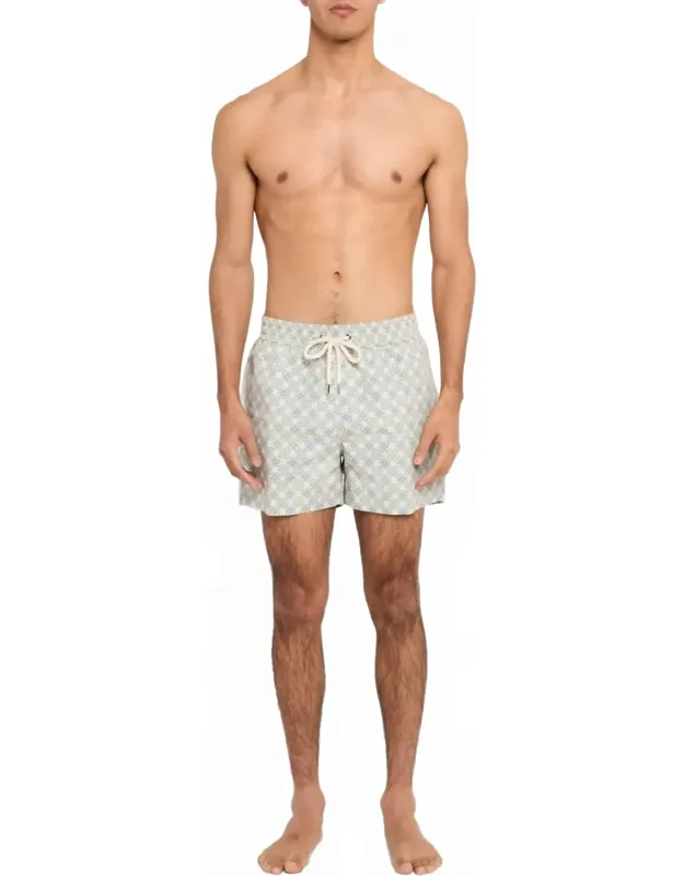 Sport Angora Trelica Print Swim Shorts