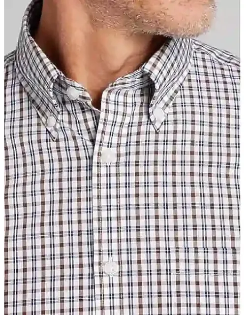 Modern Fit Woven Button Up Shirt