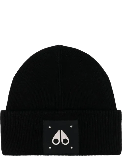 Logo-patch Wool Beanie