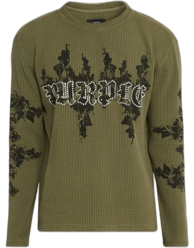 Waffle Knit Long-sleeve T-shirt