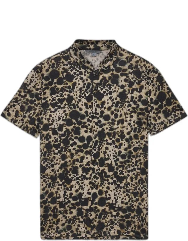 Marini Band-collar Short-sleeve Shirt
