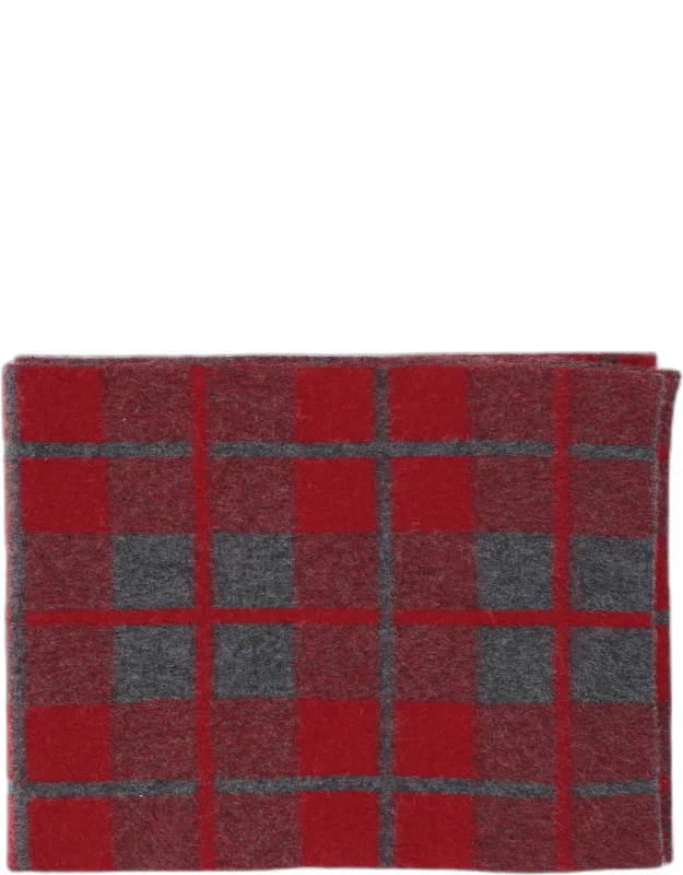 Wool And Cashmere Scarf With Check Pattern