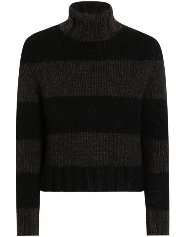Striped Turtleneck Sweater