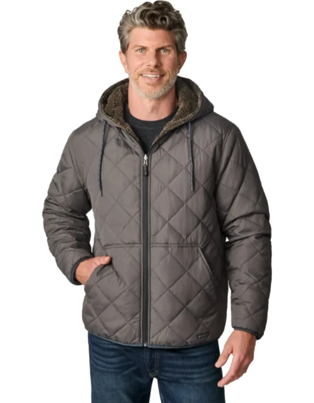 Atlas Hooded Quilted Reversible Sherpa Jacket