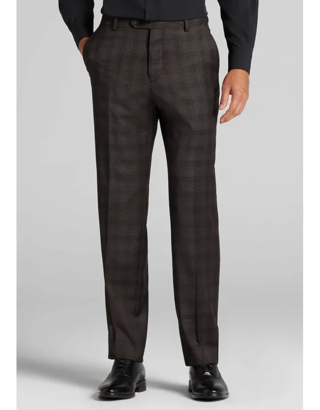 Traveler Coolmotion Tailored Fit Plaid Suit Pants